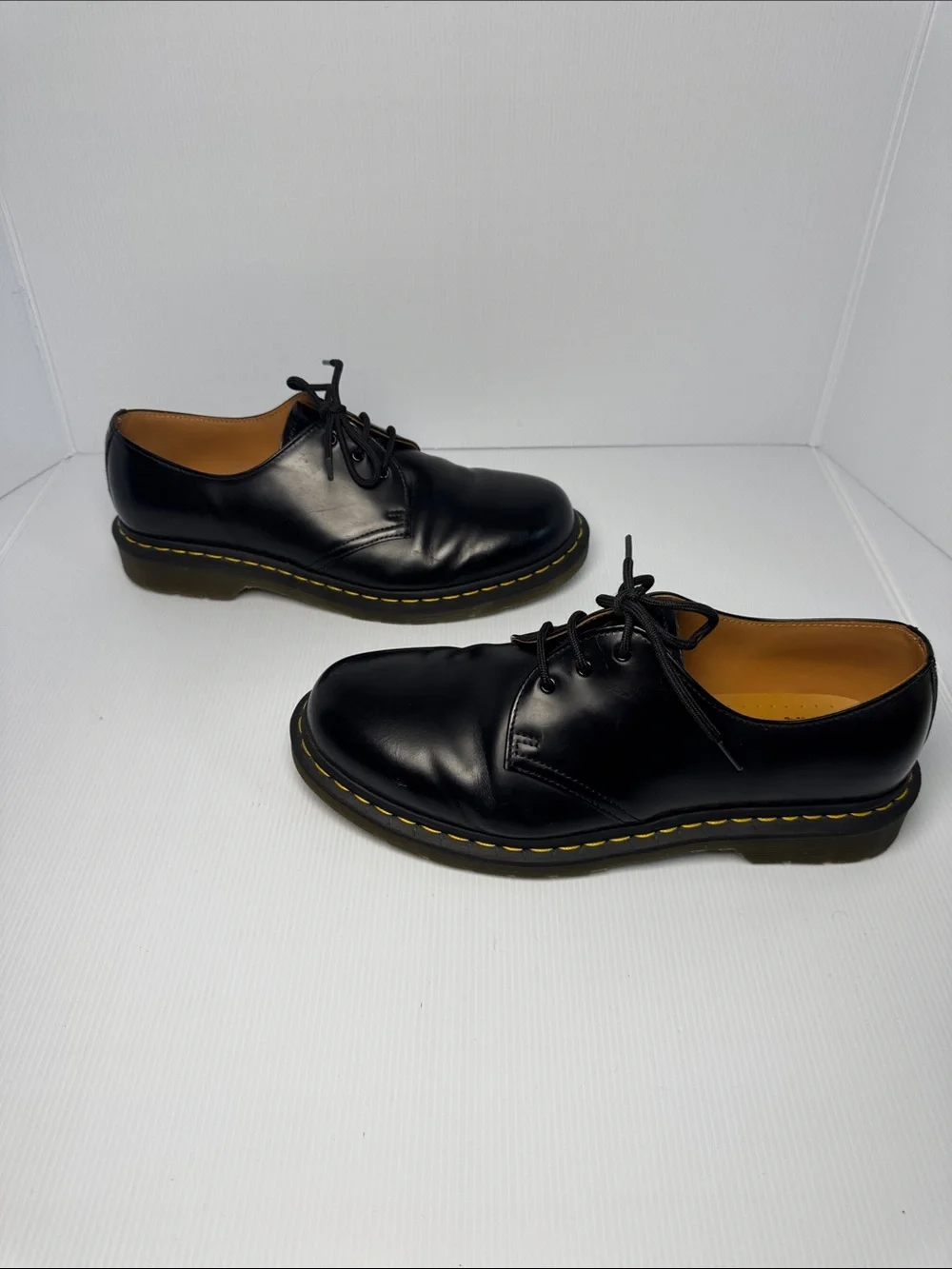 DR. MARTENS Men's Black Smooth Leather 3 Hole Lace-Up Oxford Shoes US 11 EU 45